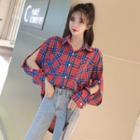 Plaid Split Shirt