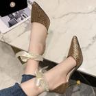 Glitter Stiletto-heel Sandals