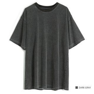 Elbow-sleeve T-shirt Dark Gray - One Size