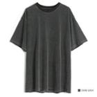 Elbow-sleeve T-shirt Dark Gray - One Size