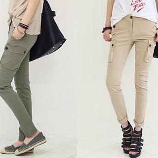 Cargo-pocket Slim-fit Pants