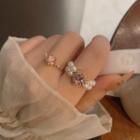 Heart Ring / Faux Pearl Ring / Set