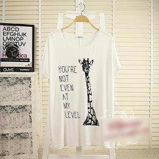 Giraffe Print Short-sleeve T-shirt