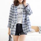 Plaid Double-breasted Jacket