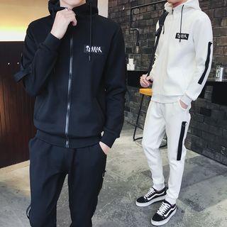 Set: Print Hooded Jacket + Sweatpants