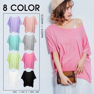 Short-sleeve Loose-fit Plain Tee