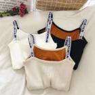 Shoulder Strap Letter Camisole Top
