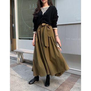 Tie-waist Maxi Full Skirt