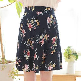 Floral Flare Miniskirt