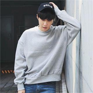 Colored Brushed-fleece Lined Sweatshirt