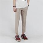 Contrast-piping Tapered Pants