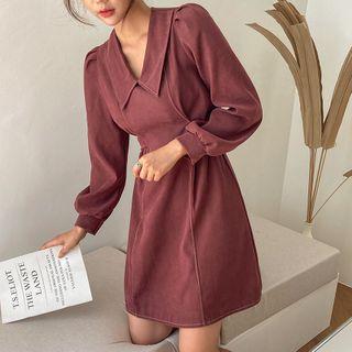 Stitch-trim Tie-waist Dress