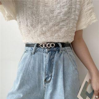 Geometry Faux Leather Belt