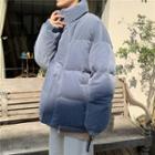 Stand Collar Corduroy Padded Coat