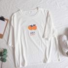 Tangerine Print Short-sleeve T-shirt White - One Size