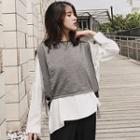 Dip-back Knit Vest