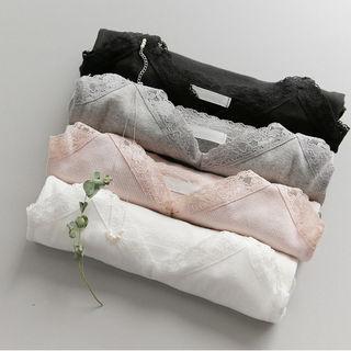 Lace-trim Cotton Camisole