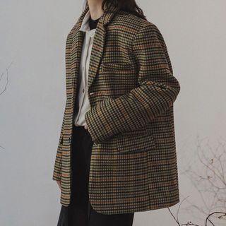 Plain Woolen Oversize Blazer