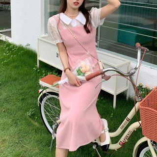 Puff-sleeve Peter Pan Collar Dress