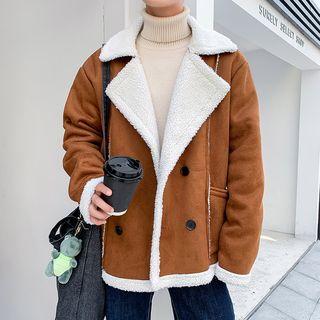 Fleece-lined Double-breasted Jacket