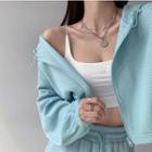 Waffle Hooded Crop Jacket In 7 Colors