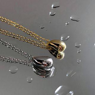 Polished Droplet Pendant Alloy Necklace