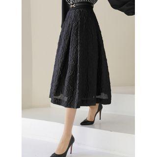 Jacquard Midi Flare Skirt