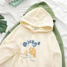 Orange Print Hoodie