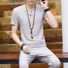 Set: Short-sleeve T-shirt + Straight-cut Pants