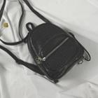 Textured Mini Faux-leather Backpack