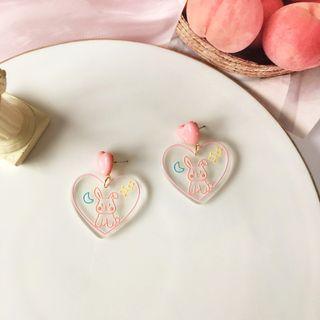 Cartoon Heart Drop Earring