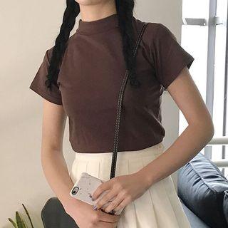 Turtle Neck Short-sleeve T-shirt