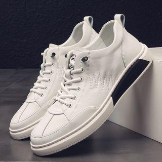 Two-tone Genuine Leather Sneakers
