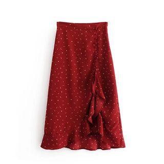 Heart Midi A-line Skirt