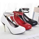 Patent Ankle-strap High-heel Pumps