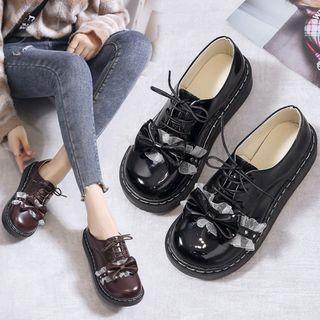 Ribbon Accent Lace-up Platform Derbys