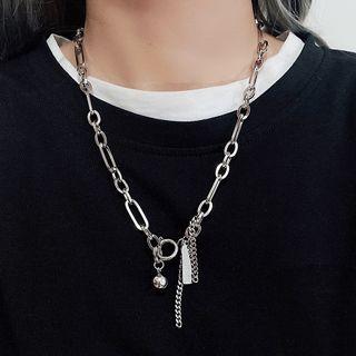 Pendant Stainless Steel Necklace Silver - One Size