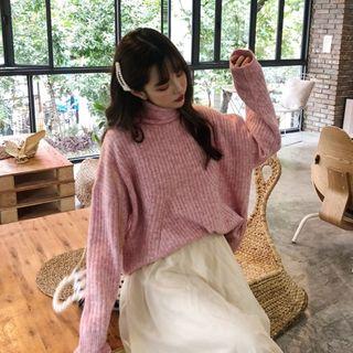 Turtleneck Sweater Pink - One Size