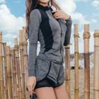 Set: Long-sleeve Zip-up Rash Guard + Swim Shorts
