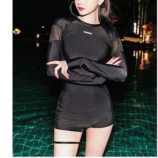 Set: Long-sleeve Rash Guard + Swim Bottom