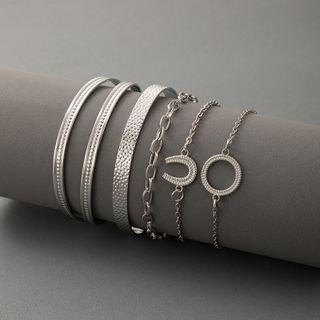 Set Of 5: Bracelet 18269 - Set Of 5 - Silver - One Size