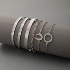 Set Of 5: Bracelet 18269 - Set Of 5 - Silver - One Size