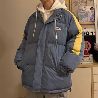 Inset Hooded Padding Zip Jacket