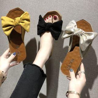 Bow Tie Detail Flat Sandals