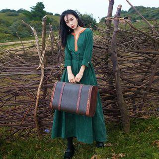 Vintage V-neck Dress