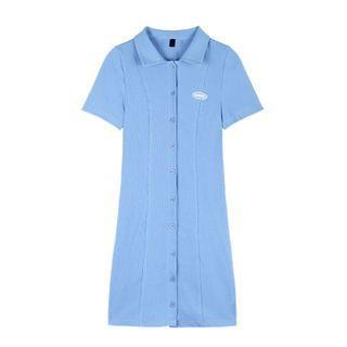 Short-sleeve Collar Sheath Dress