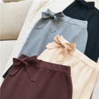 Asymmetrical Knit Pencil Skirt