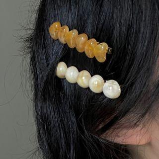 Bead / Heart Hair Clip