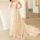 Spaghetti Strap Sequined Wedding Gown