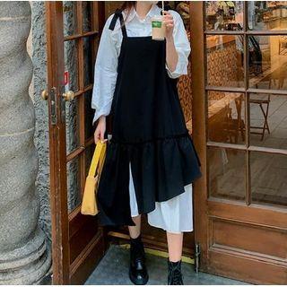 Long-sleeve Shirtdress / Plain Jumper Dress